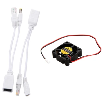Passiivne Power Over Ethernet Poe Adapter Pihusti + Splitter Komplekt Koos 3010S 12V 0.06 Harjadeta ALALISVOOLU jahutusventilaator