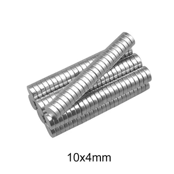 10~200PCS 10x4 mm Super Tugev Neodüüm Magnet plaat 10 mm x 4 mm Võimsad Magnetid 10x4mm Püsiv Väike Ümmargune Magnet 10*4 mm