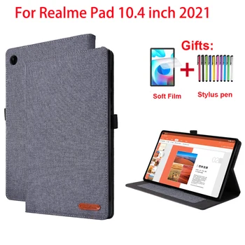 Juhul Realme Pad RealmePad 10 4 tolline 2021 Kauboi Klapp Seista Tableti Kate Realme Pad-Kaardi Pesa Pehme Ekraani Kaitsekile
