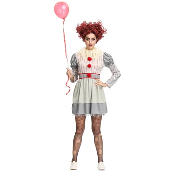 Jube Kloun Stephen King on See Cosplay Pennywise Kostüüm Täiskasvanud Kloun Väljamõeldud Õudus Kleit Halloween Kostüümid, Naiste Riided Sobivad