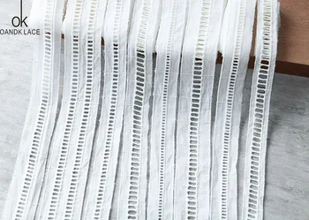 2 hoovis puuvillased tikandid pitsid riie valge DIY käsi seelik kaelus kardin voodipesu rõivaste kaunistamiseks