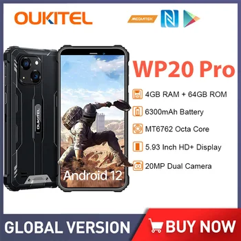 Oukitel Wp20 Pro Nutitelefonid 6300 Mah Aku Android Telefon, 4gb Ram, 64gb Rom Põrutuskindel Väljas Unlocked mobiiltelefoni