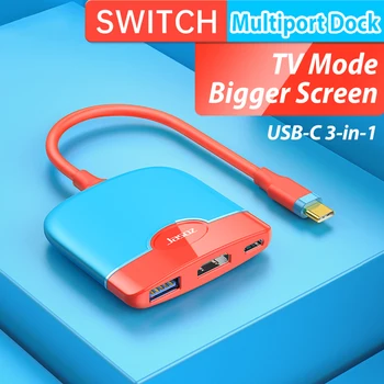 Lüliti Dokk TV Doki Nintendo Lüliti Kaasaskantav Docking Station USB K 4K HDMI-ühilduva USB 3.0 Hub Macbook Pro jaoks