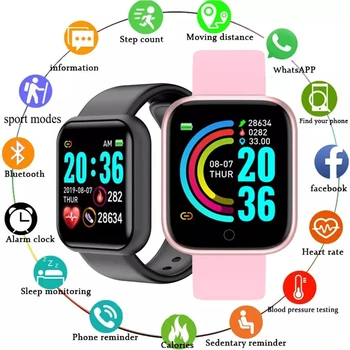 D20 Smart Watch Mehed Naised Kingitus 2022 Uus Veekindel Bluetooth-Kell Heart Rate Tracker Sport Smartwatch Käevõru Xiaomi Apple