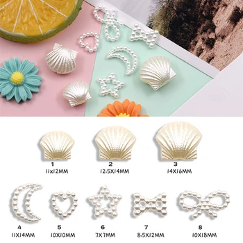 20pcs Võlu Valge Shell Pärl 3D Nail Art Kaunistused Mood Ehteid DIY Ornament Maniküür Disainilahenduse Tarvikud
