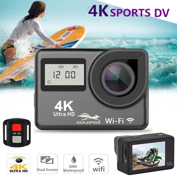 4K Dual Screen Sport DV WIFI 170D puldiga Väljas Veekindel Sport Pro Cam HD Kaamera DV Kiiver Sukeldumine Camer