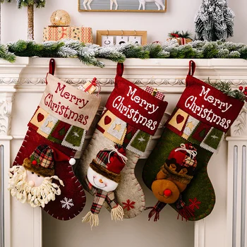 Creative Christmas Sokid Xmas Santa Claus Puu, Lumememm Põder Häid Jõule Sokk Lapsed Laste Uue Aasta Naljakas Kingitus Teenetemärgid