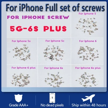 Täielik Kruvi Set Replacment iPhone 5 5S 5C 6 6 Pluss 6S 6S Pluss Remont Poldid Täielik Komplekt Asendamine Tarvikud