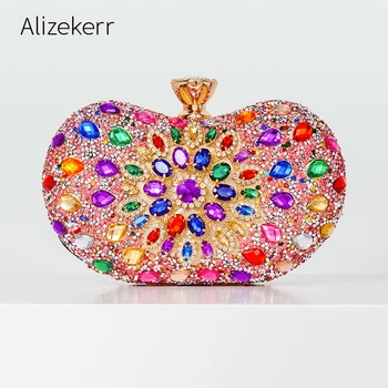 Värv Teemant Luksus Õhtul Rahakotid Naistele Uudsus Crystal Rhinestone Õhtusöök Kleit Poole Sidur Kottide Disainer Kõrge Kvaliteediga