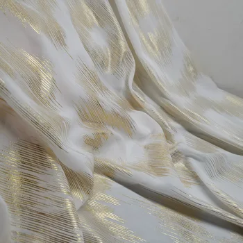 Etapi Tantsu Pruunistavate Sifonki Kangast, Läikiv Kuldne Triip Kuduma Kangast Päevitunud Kostüüm Materjali DIY Cosplay Kleit