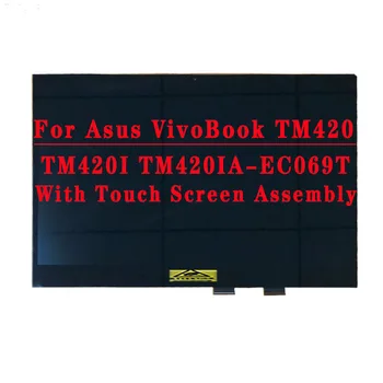 Originaal 14 tolli 1920X1080IPS 30PIN FHD LCD Ekraan Touch Assamblee Asendamine Asus VivoBook TM420 TM420I TM420IA-EC069T