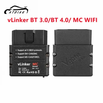 Vgate v-Linker MC+ ELM327 V2.2 OBD2 Scanner WIFI BimmerCode FORScan Bluetooth-ühildub IOS PK OBDLINK ELM 327 V1.5 2022