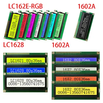 1602 16x2 Lcd Ekraan RGB backlight 3.3 v 5v I2C või 4 8-bitine mcu 80x36mm LC1621 LC1628 1602A HD44780
