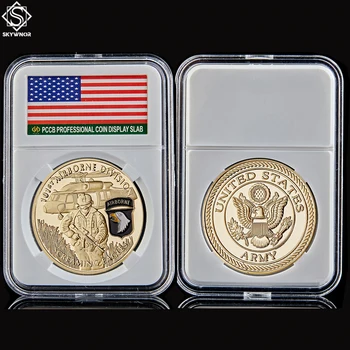 USA Armee 101st Airborne Division Kuld Väljakutse Mündid American Eagle Metallist Müntide Kollektsiooni