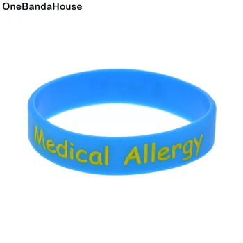 1TK Debossed Märku Meditsiinilise Allergia Silikoon Käepael Lastele