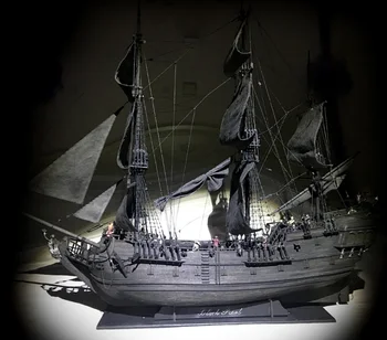 Uus black pearl Piraadid laeva puidust mudel komplekt 80cm pikkus inglise keele õpe