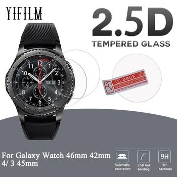 2tk Screen Protector Film Galaxy Vaata 46 mm 42mm 4/ 3 45 mm Karastatud Klaas Samsung Käik S3 Klassikaline Piiril Selge Klaas