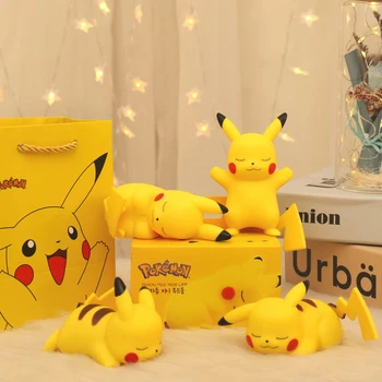 Pokemon Pikachu Charizard Squirtle Öö Valguses Armas Anime Pehme Valgus Magamistuba Öö LED Valgus Toas Teenetemärgi Laste Mänguasi