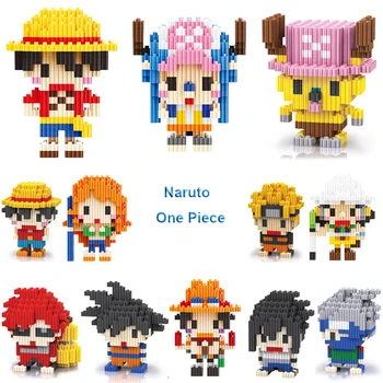 200pcs+ One Piece Anime ehitusplokid Kakashi Luffy Gaara Chopper Mudel, Ühendus Mini Telliskivi Arvandmed Mänguasjad Lastele
