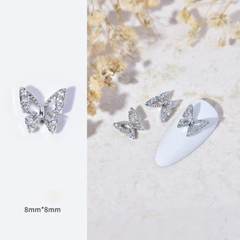 5tk DIY Liblikas Küünte Rhinestone Teemant, Pärl Sulam, Tsirkoon Nail Art Teenetemärgi Star Moon Kuju Maniküür Ornament