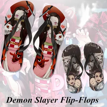 Suvel Anime Sussid Demon Slayer Flip-Flops Nezuko Tanjirou Zenitsu Giyuu Tomioka Kimetsu no Yaiba Täiskasvanud Chilidren Kodu Kingad