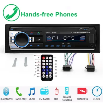 12V Bluetooth-1 Din Auto Raadio Autoradio Auto Stereo V2.0 FM-Aux-Sisend Vastuvõtja Telefoni Laadimine Auto Audio USB SD MMC MP3 WMA