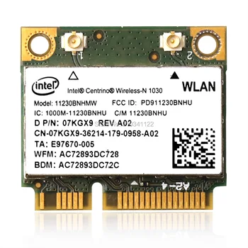 11230BNHMW Wifi+BT Wireless Card PCI-E 300Mbps 2.4 GHz 7KGX9 802.11 n-intel 1030 Dell Inspiron N4110 N7110 N5110