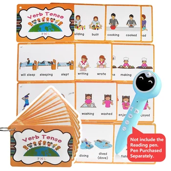 24 Groups/set-Verbi Ajavormi Flash Kaart Sümpaatia inglise Sõna, Pilt, Haridus Mänguasjad Lastele, Lapsed Mängud Klassiruumis Kaardid