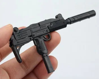 1:6 Skaala UZI püstolkuulipilduja Plastikust kokku pandud Tulirelva 4D Relva Mudel 12
