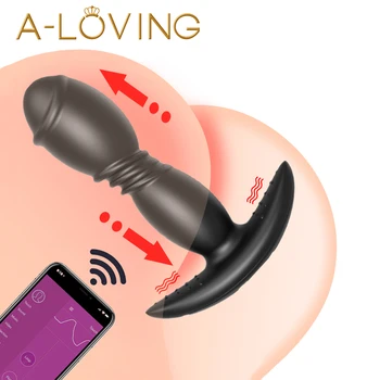 Anal Vibraator Big Butt Plug Mees Eesnäärme Massager Bluetooth Vajutame Vibraator Dildo APPI Kontroll Päraku Sugu Mänguasjad Meeste Gay