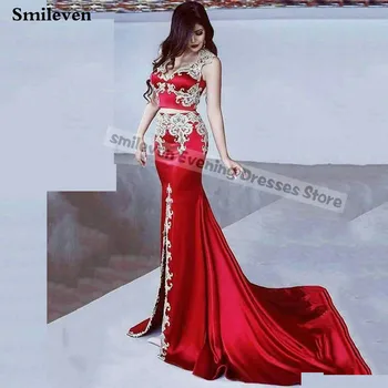 Smileven 2Peices Seksikas Merineitsi õhtukleidid Karakou Alžeeria Kauhtana Pits Tanssiaiset Kleit Elegantne Dubai Eriline Kleit
