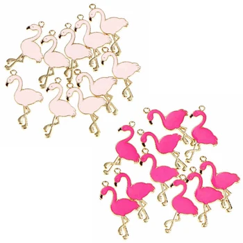 10tk Trendikas Sulamist Flamingo Orav Emailiga Võlusid Armas DIY Ripats Käsitöö Ehted Kaelakee, Käevõru