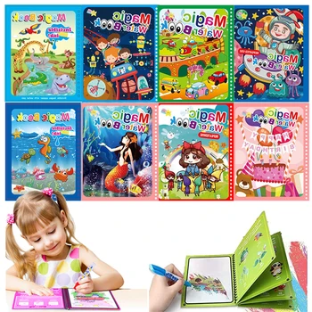 Uus Montessori Mänguasjad Korduvkasutatavad Värvimine Raamatu Magic Vee Tõmbamiseks Raamat Meele Alguses Haridus Mänguasjad, Lapsed Laste Sünnipäeva Kingitus