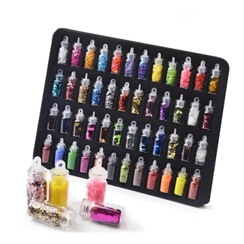 Härra Chem Küünte Kaunistamiseks Set 48 Pudelit Kive Litrid Glitter Pulber Kunsti Vihjeid Geel Küünte Kleebised Vahendid Segatud Disaini Puhul Set