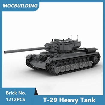 KES ehitusplokid T-29 Raske Tank, 1:35 Mõõtkavas Mudel DIY kokku pandud Telliste Liikluse Seeria Haridus Lastele, Mänguasjad, Kingitused 1212PCS