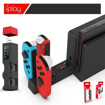 Kaasaskantav Mini-USB-Hub Juhtmeta Laadija Neli Laadimine tugijaama Omanik Nintendo Lüliti Joycon NS Töötleja Tarvikud