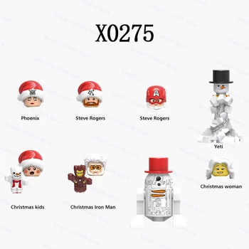 X0275 8pcs/set Jõulud Phoenix Steve Rogers Yeti Koguda Hoone Plokid, Tellised Superkangelane Mudel Arvandmed Mänguasjad Lastele Kingitusi