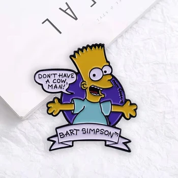 Bart Simpson Pääsme Anime Cosplay Sõle Cartoon Naljakas Emailiga Sõle Riided, Aksessuaarid, Ehted Uue Aasta Kingitused Sõpradele