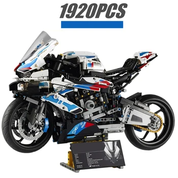 2022 Tehnilised Mootorratta M1000 Mänguasjad Kawasakies H2R süsinikkiust Mudel Sõiduk võidusõiduauto ehitusplokk Tellised 42130 Kid Kingitused