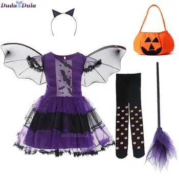 halloween kostüüm lapsed baby tüdrukud, lapsed, vampiir, nõid kostüüm tüdruk cosplay Karneval Pool väljamõeldud printsess kleit üles riided