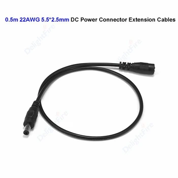 5.5 mm ja 2,5 mm 5V 12V DC Power Cable 0.5/1/1.5/2/3m Jack Connector vasktraat Pikendus Juhe AC Power Adapter LED Valgus