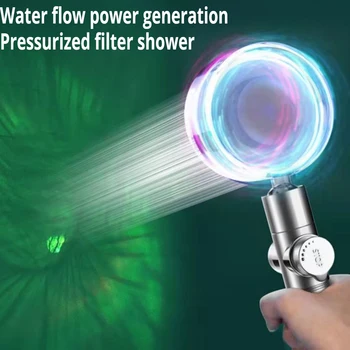 Käsi LED dušš peaga vee säästmise filtrit Kõrge Surve sademeid otsik reguleeritav lüliti 7 Värviga spray dušš peaga