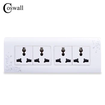 COSWALL Universal Plug Lühike Stiilis Seina Pistikupesa, Multi-function 12 Auk Vooluvõrku Laste Kaitsev Uks