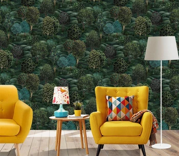 Custom minimalistlik metsa puu murals tapeet, elutoas TV taust viilutatud de papel parede 3D seina paber home decor kleebised